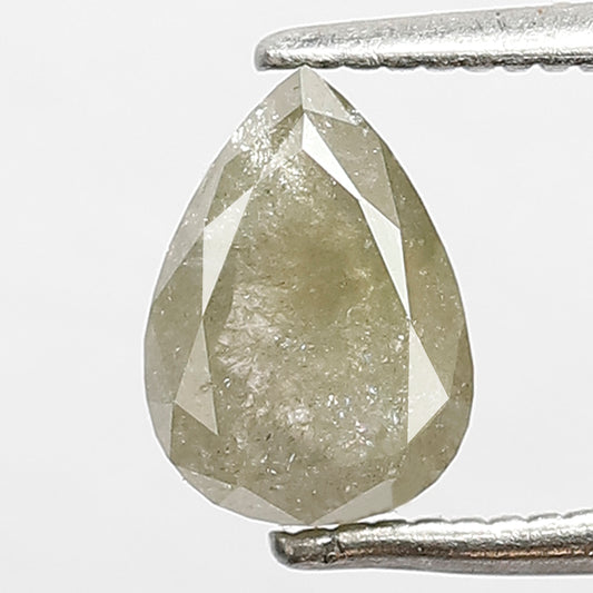 1.24 CT Light Yellow Rustic Diamond Natural 7.60 MM Pear Shape Loose Earth Mined Diamond For Pear Diamond Ring