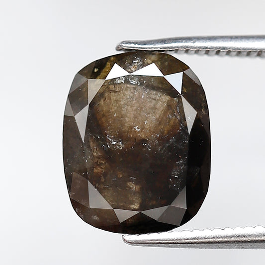 3.64 Ct 11 MM Elongated Oval Shape Salt and Pepper Diamond Natural Loose Grey Black Color Diamond