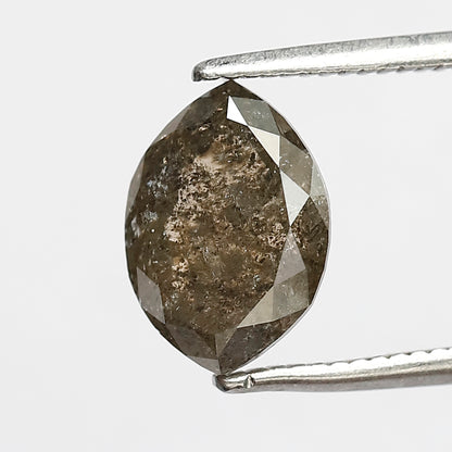 1.83 CT marquise Shape Salt and Pepper Diamond 9.40 MM brown grey Color Loose Natural Diamond For Wedding Ring