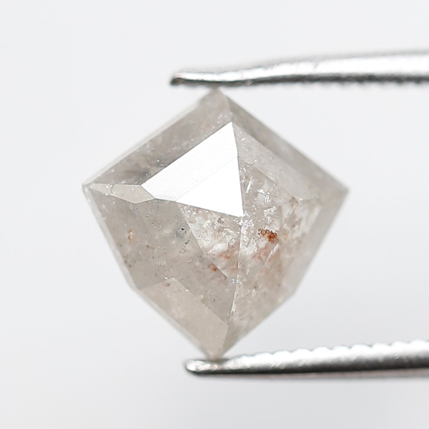 2.10 CT 8.70 MM Kite Shape Salt and Pepper Misty White Color Natural Loose Diamond