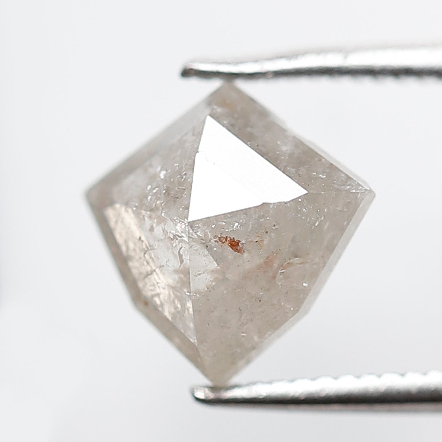 2.10 CT 8.70 MM Kite Shape Salt and Pepper Misty White Color Natural Loose Diamond
