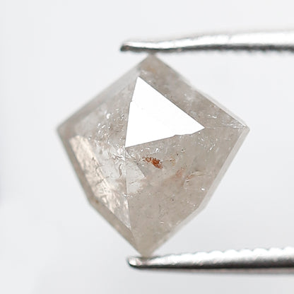 2.10 CT 8.70 MM Kite Shape Salt and Pepper Misty White Color Natural Loose Diamond