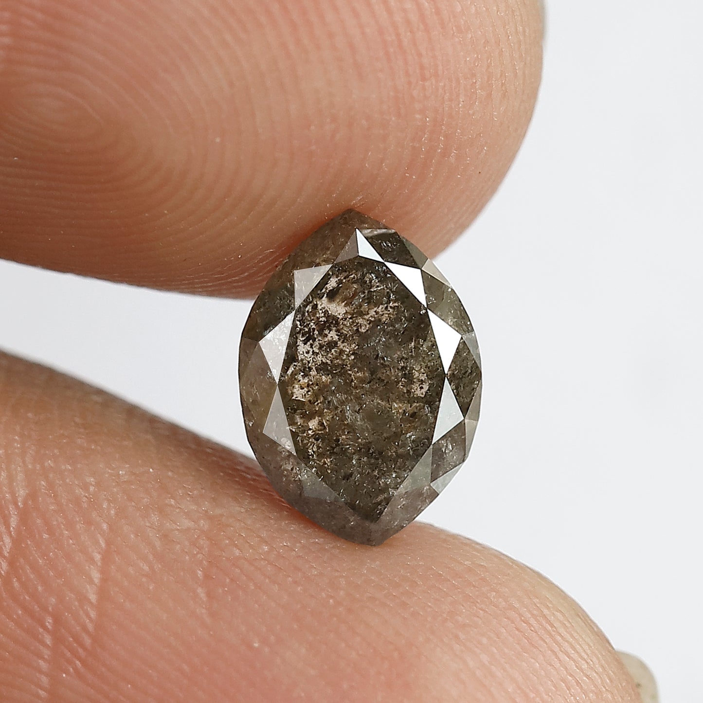 1.83 CT marquise Shape Salt and Pepper Diamond 9.40 MM brown grey Color Loose Natural Diamond For Wedding Ring