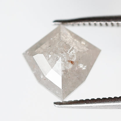 2.10 CT 8.70 MM Kite Shape Salt and Pepper Misty White Color Natural Loose Diamond