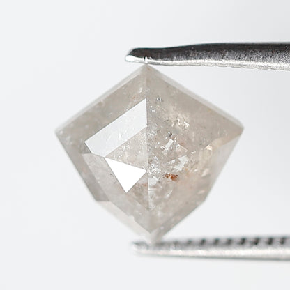 2.10 CT 8.70 MM Kite Shape Salt and Pepper Misty White Color Natural Loose Diamond