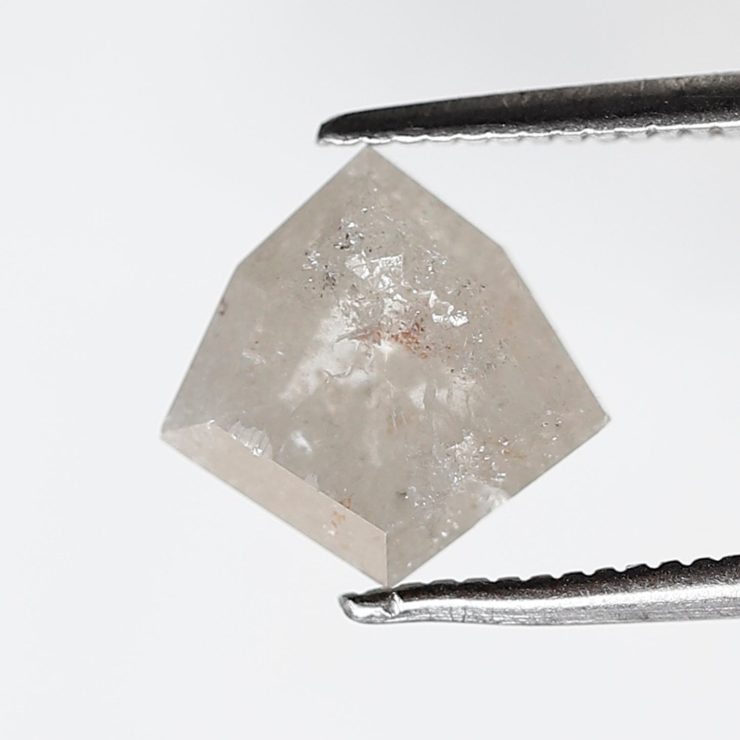 2.10 CT 8.70 MM Kite Shape Salt and Pepper Misty White Color Natural Loose Diamond