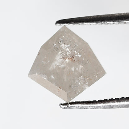 2.10 CT 8.70 MM Kite Shape Salt and Pepper Misty White Color Natural Loose Diamond