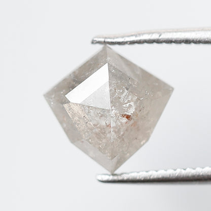 2.10 CT 8.70 MM Kite Shape Salt and Pepper Misty White Color Natural Loose Diamond