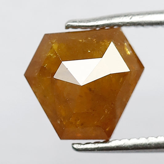 2.40 Ct Geometric Cut Natural Yellowish Brown Rustic Diamond | Loose Diamond for Pendant & Ring
