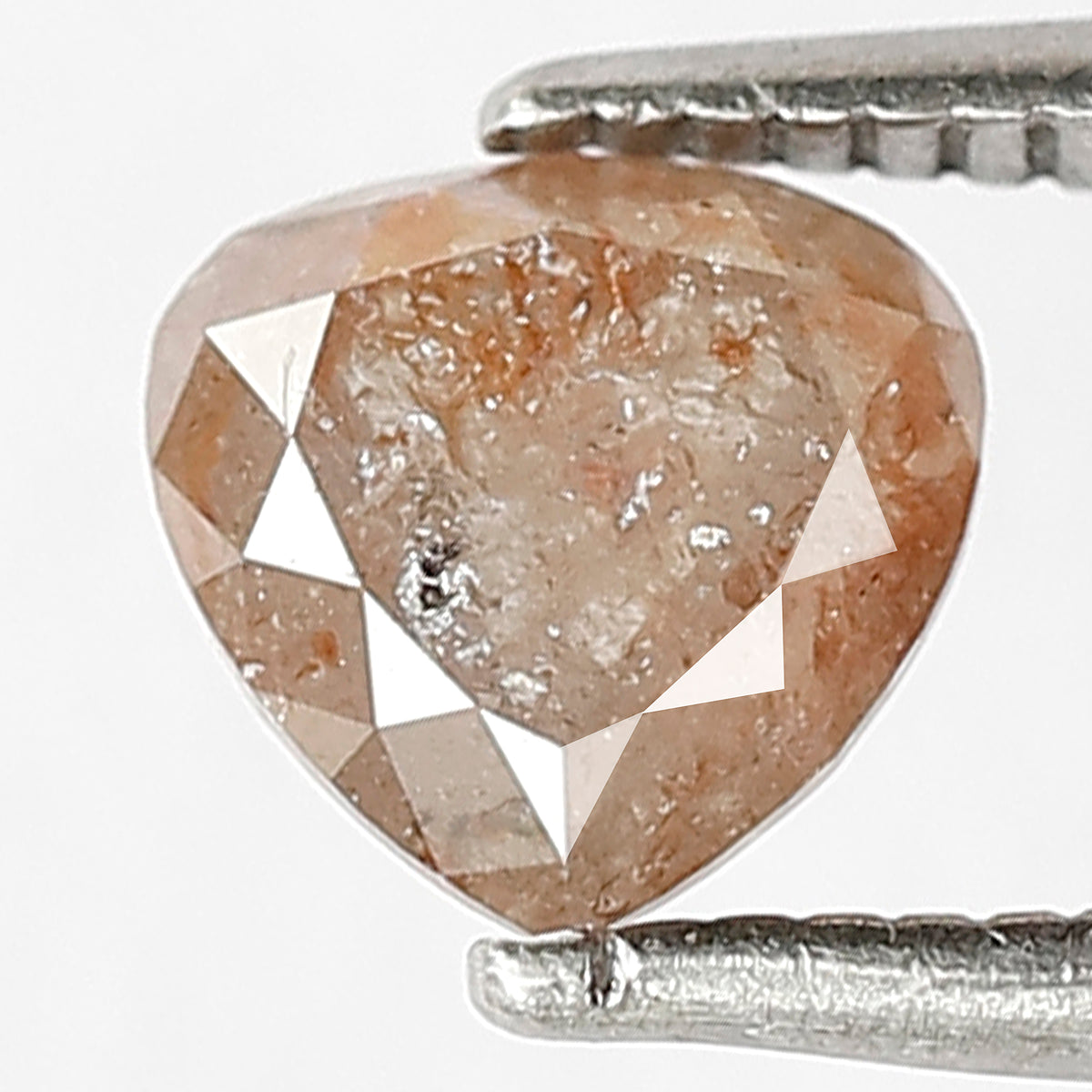 0.83 CT Heart Shape Rustic Diamond, Natural Reddish Conflict Free Loose Diamond For Proposal Ring