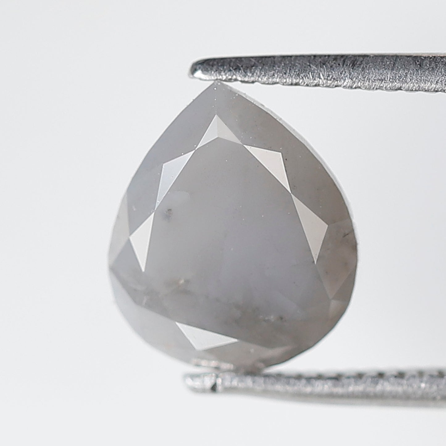 2.39 CT 9 MM Pear Shape Salt and Pepper Diamond Loose Natural Blue Gray Color Diamond