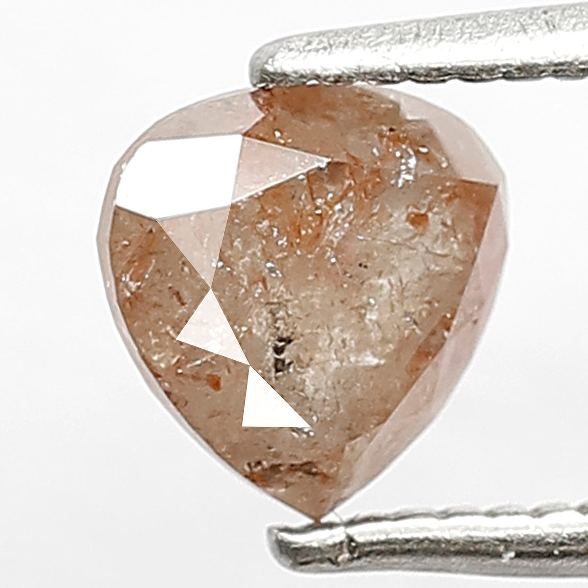0.83 CT Heart Shape Rustic Diamond, Natural Reddish Conflict Free Loose Diamond For Proposal Ring