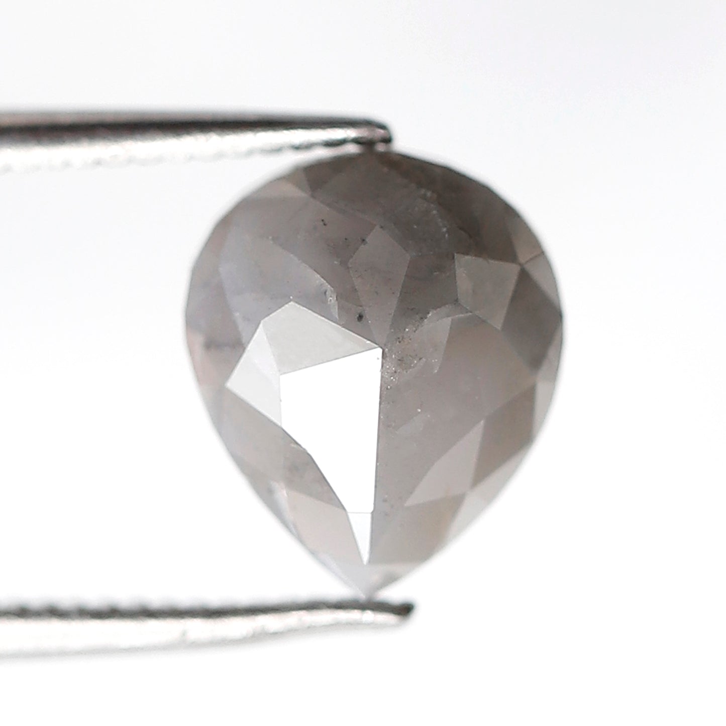 2.39 CT 9 MM Pear Shape Salt and Pepper Diamond Loose Natural Blue Gray Color Diamond