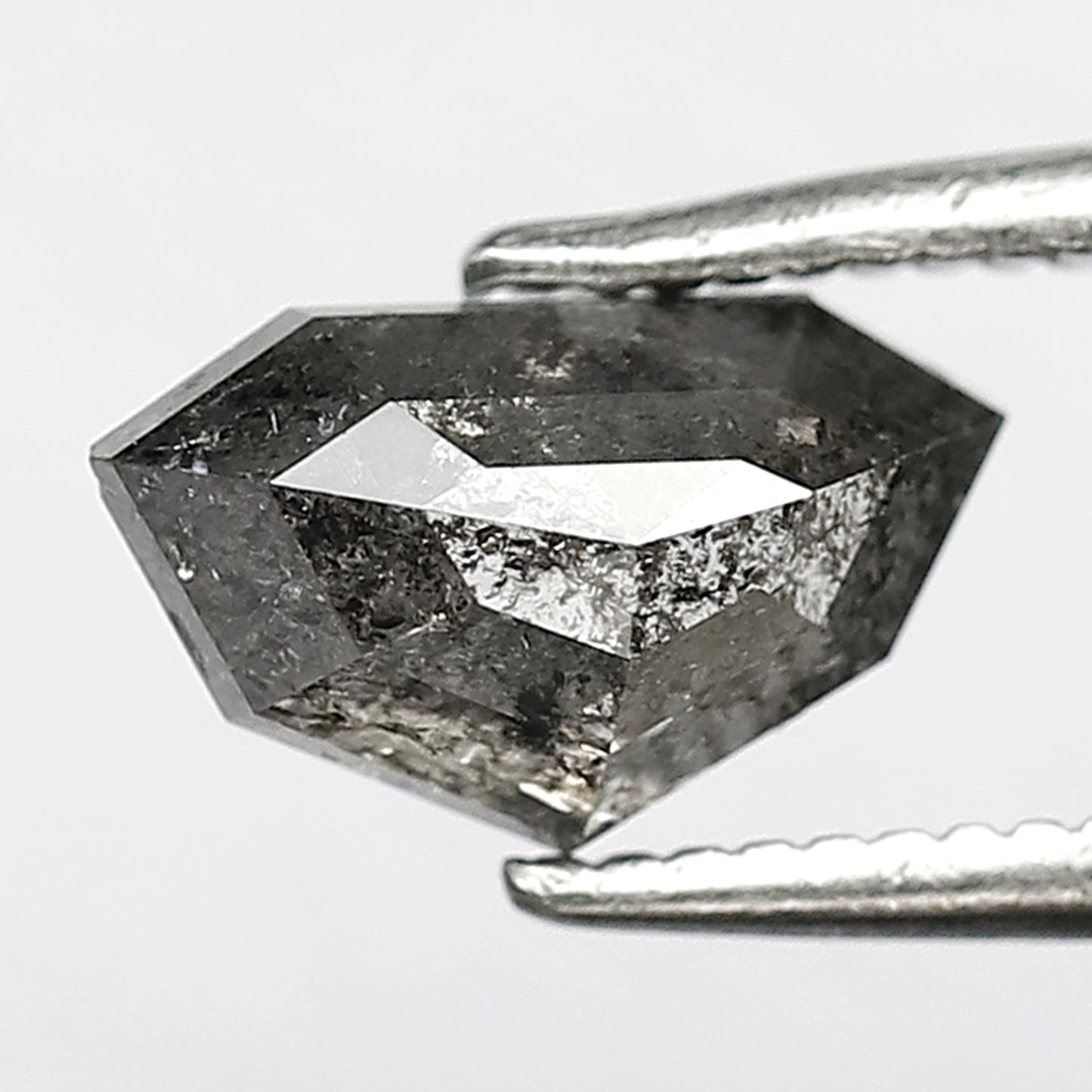 1.12 CT Unique Fancy Cut Salt and Pepper Loose Modified Diamond For Nice Looking Handcrafts