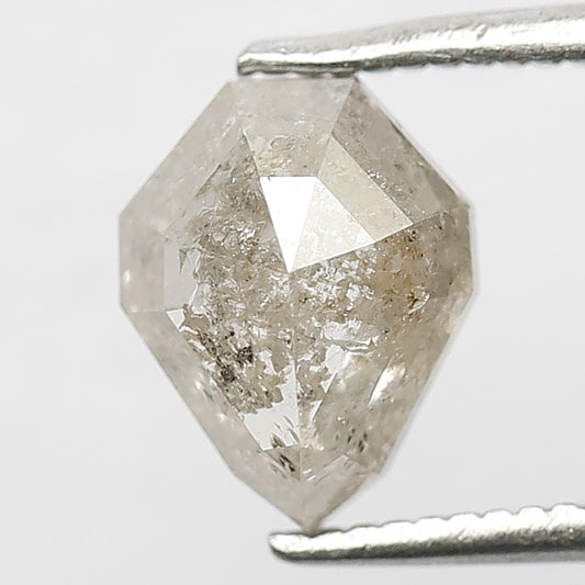 1.83 Ct Geometric Salt & Pepper Diamond | 8.60 mm Natural Loose Conflict Free Wedding Ring Stone