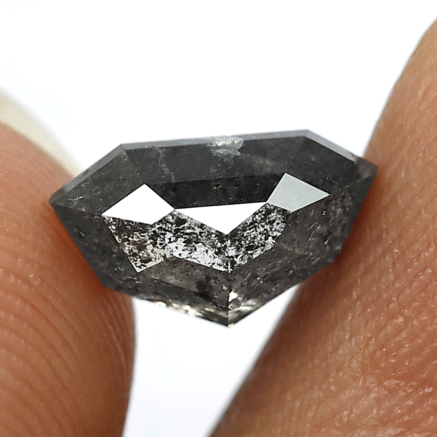 1.12 CT Unique Fancy Cut Salt and Pepper Loose Modified Diamond For Nice Looking Handcrafts