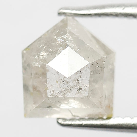 1.88 ct Misty White Salt and Pepper Diamond, Natural Geometric cut Loose Earth Mined Diamond