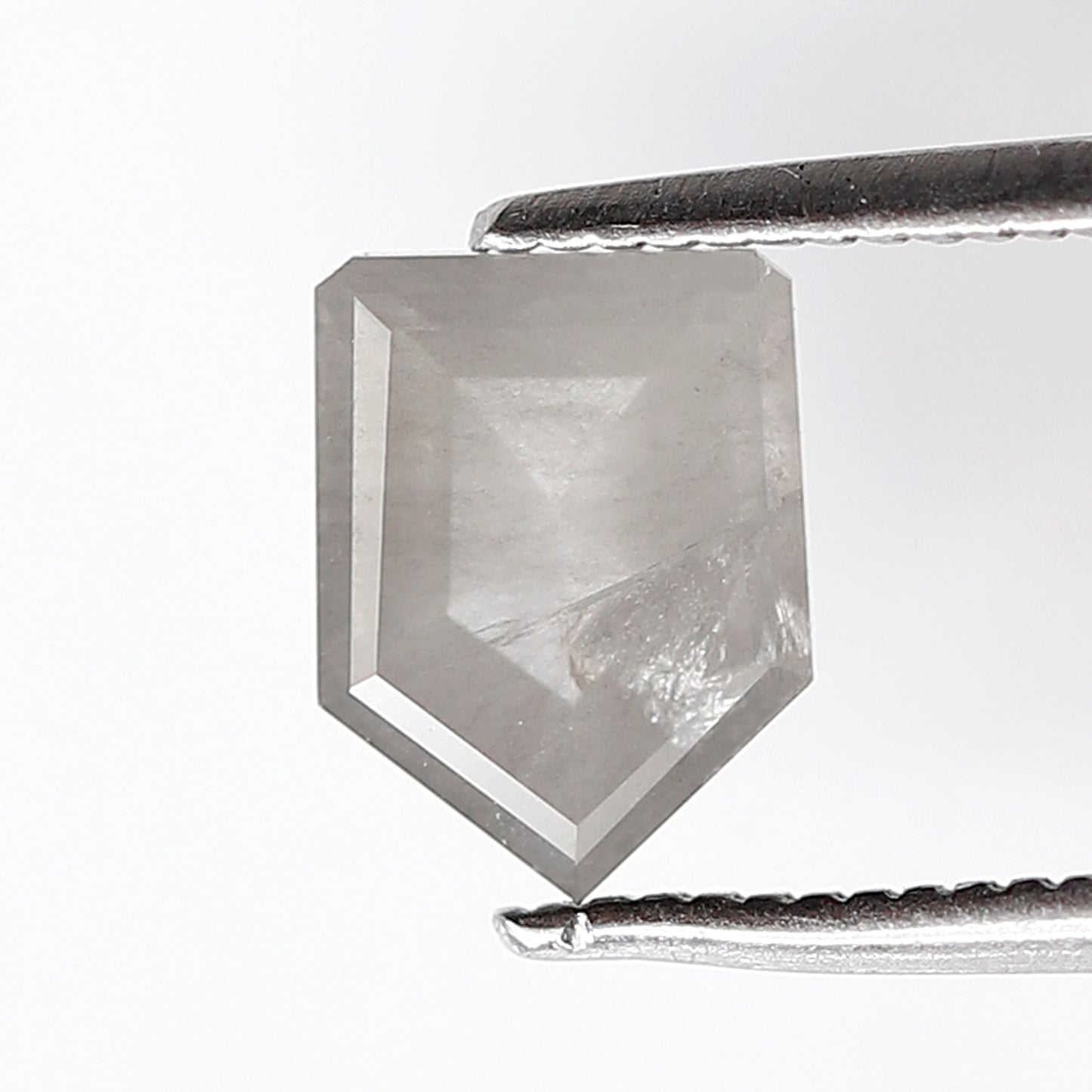 1.35 CT 7.90 MM Shield Shape Salt and Pepper Diamond Grey Color Natural Loose Diamond