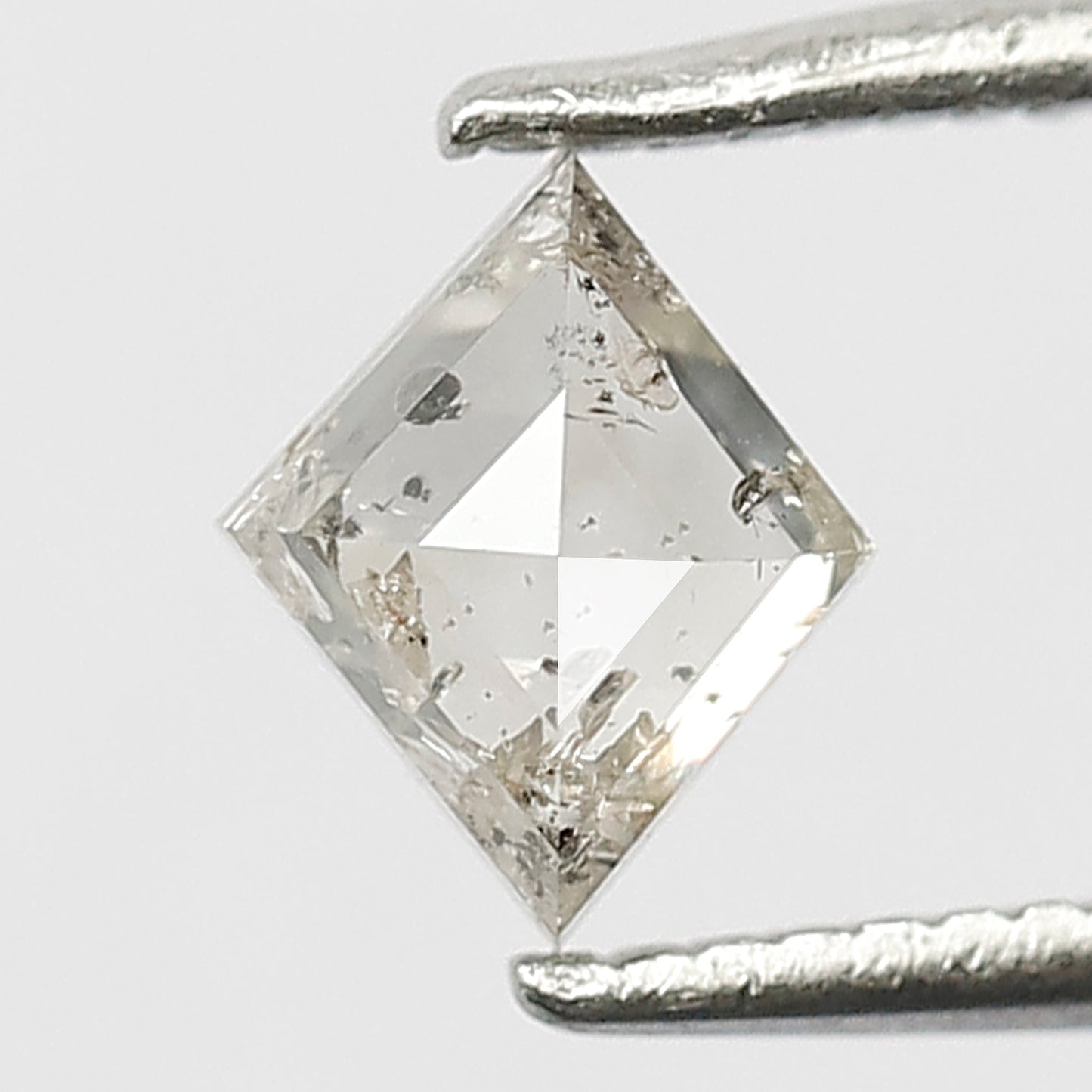 Kite 0.57 Ct Natural White Salt & Pepper Diamond | 6.50 x 5.30 mm Loose Diamond for Wedding Band
