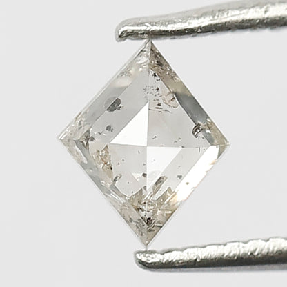 Kite 0.57 Ct Natural White Salt & Pepper Diamond | 6.50 x 5.30 mm Loose Diamond for Wedding Band