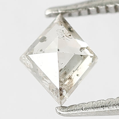 Kite 0.57 Ct Natural White Salt & Pepper Diamond | 6.50 x 5.30 mm Loose Diamond for Wedding Band