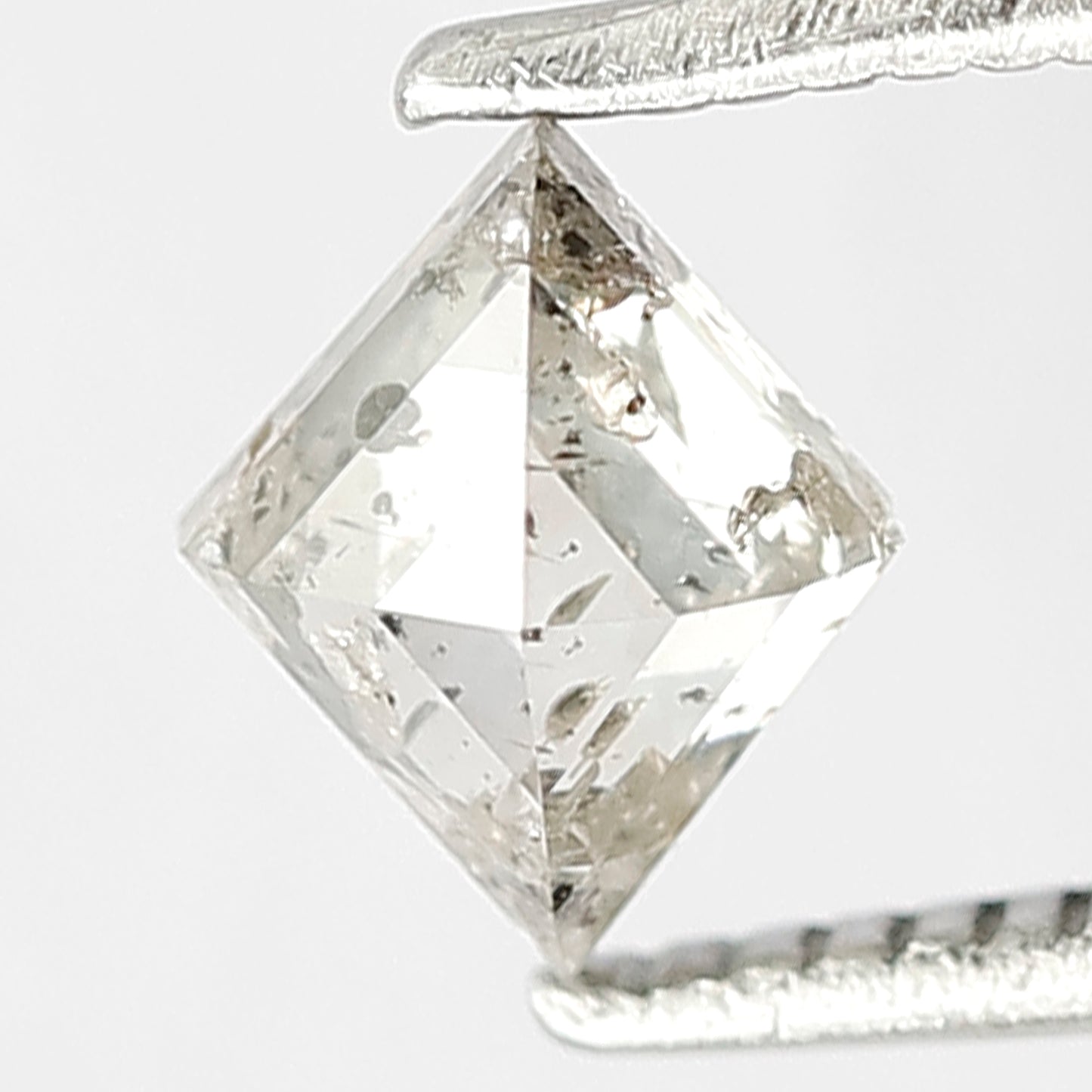 Kite 0.57 Ct Natural White Salt & Pepper Diamond | 6.50 x 5.30 mm Loose Diamond for Wedding Band