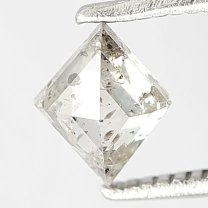 Kite 0.57 Ct Natural White Salt & Pepper Diamond | 6.50 x 5.30 mm Loose Diamond for Wedding Band