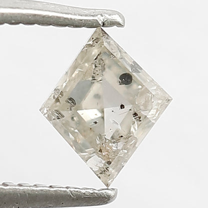 Kite 0.57 Ct Natural White Salt & Pepper Diamond | 6.50 x 5.30 mm Loose Diamond for Wedding Band