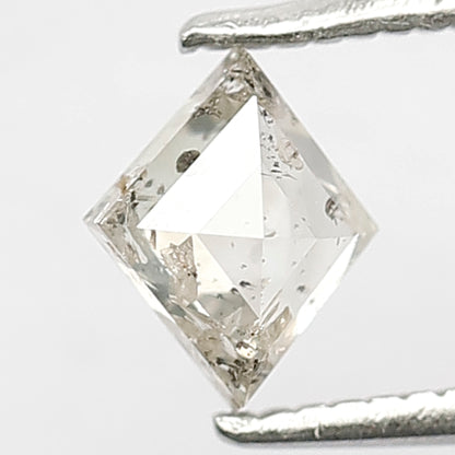 Kite 0.57 Ct Natural White Salt & Pepper Diamond | 6.50 x 5.30 mm Loose Diamond for Wedding Band
