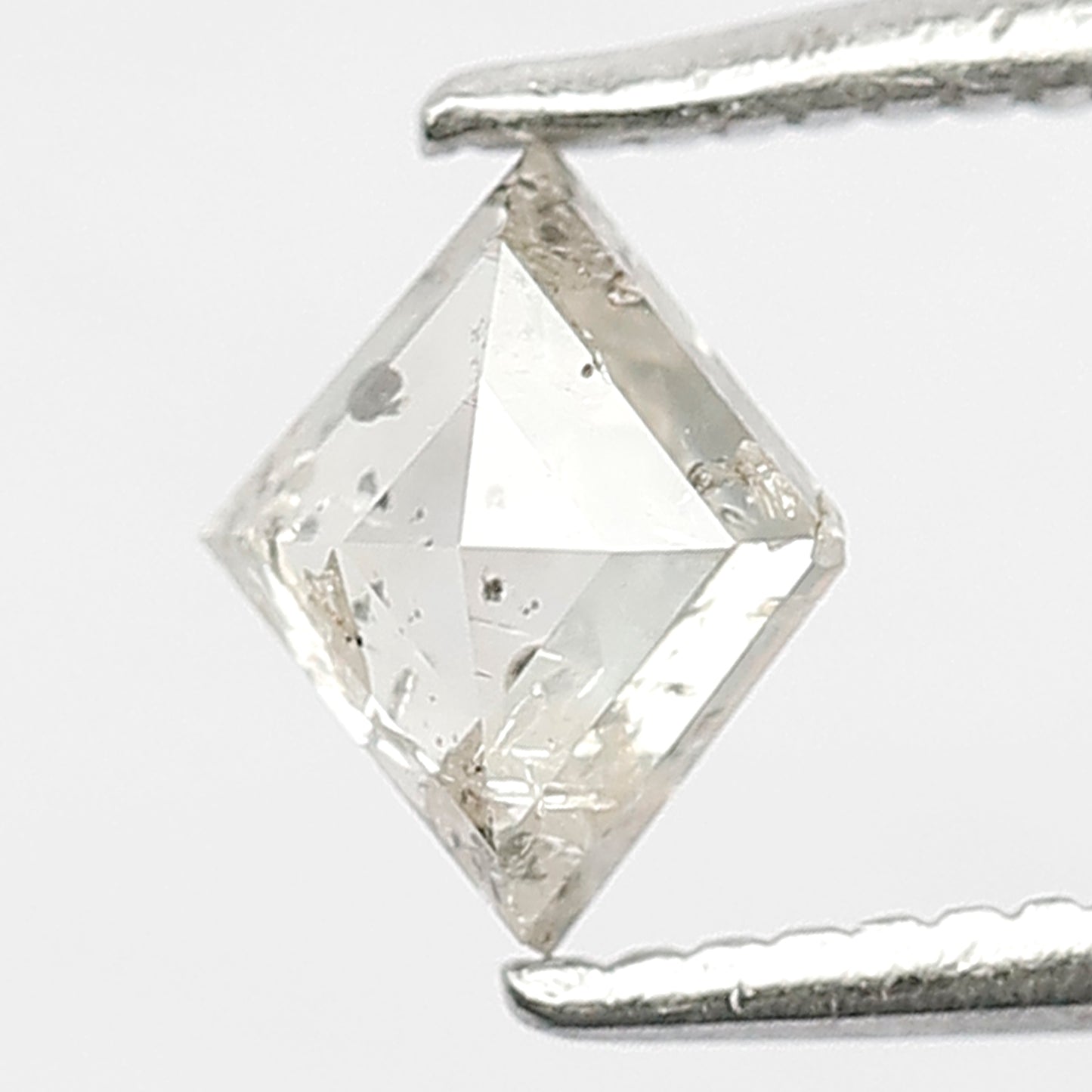 Kite 0.57 Ct Natural White Salt & Pepper Diamond | 6.50 x 5.30 mm Loose Diamond for Wedding Band