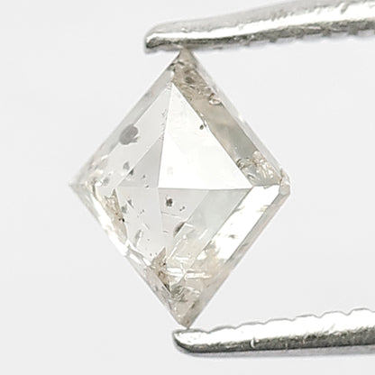 Kite 0.57 Ct Natural White Salt & Pepper Diamond | 6.50 x 5.30 mm Loose Diamond for Wedding Band