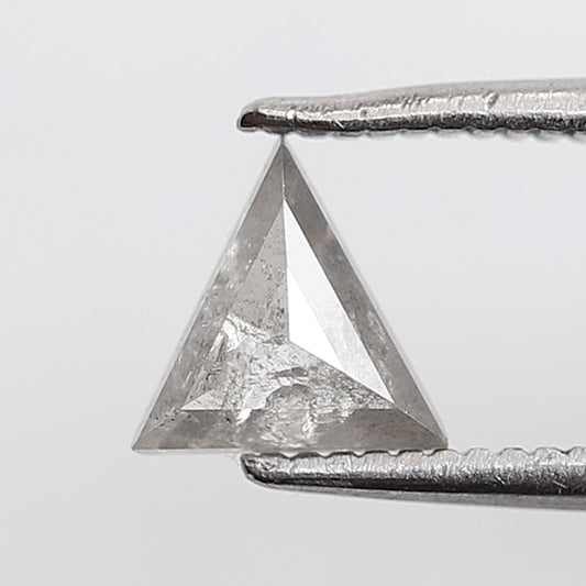 0.45 Ct 6 MM Triangle Shape Salt and Pepper Diamond Natural Loose Translucent Grey Color Diamond