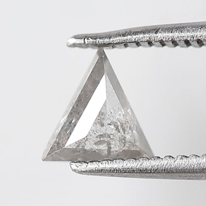 0.45 Ct 6 MM Triangle Shape Salt and Pepper Diamond Natural Loose Translucent Grey Color Diamond