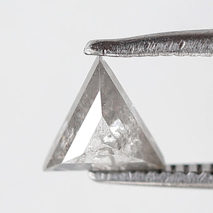 0.45 Ct 6 MM Triangle Shape Salt and Pepper Diamond Natural Loose Translucent Grey Color Diamond