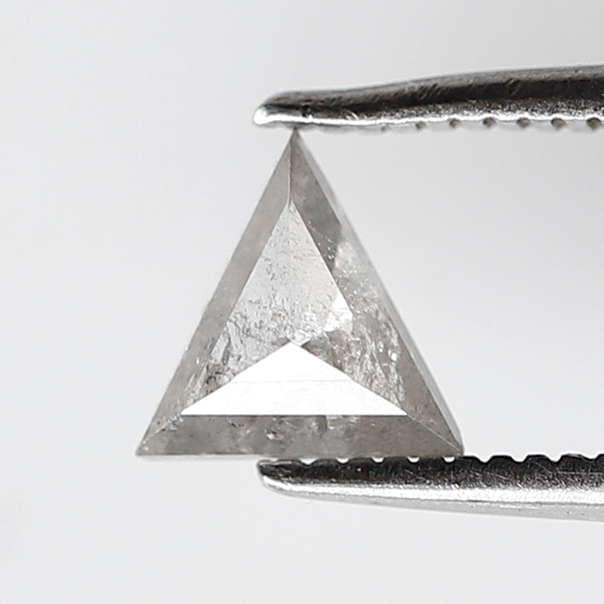 0.45 Ct 6 MM Triangle Shape Salt and Pepper Diamond Natural Loose Translucent Grey Color Diamond