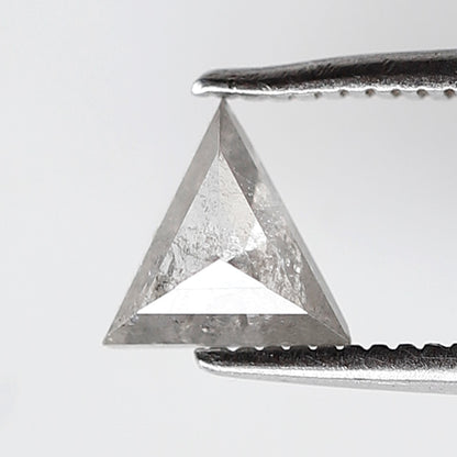 0.45 Ct 6 MM Triangle Shape Salt and Pepper Diamond Natural Loose Translucent Grey Color Diamond
