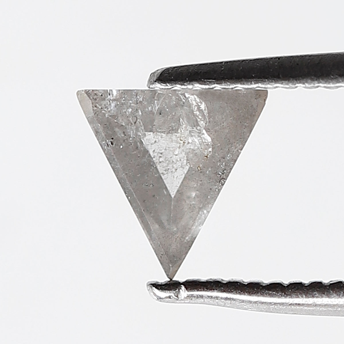 0.45 Ct 6 MM Triangle Shape Salt and Pepper Diamond Natural Loose Translucent Grey Color Diamond