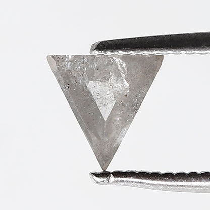 0.45 Ct 6 MM Triangle Shape Salt and Pepper Diamond Natural Loose Translucent Grey Color Diamond
