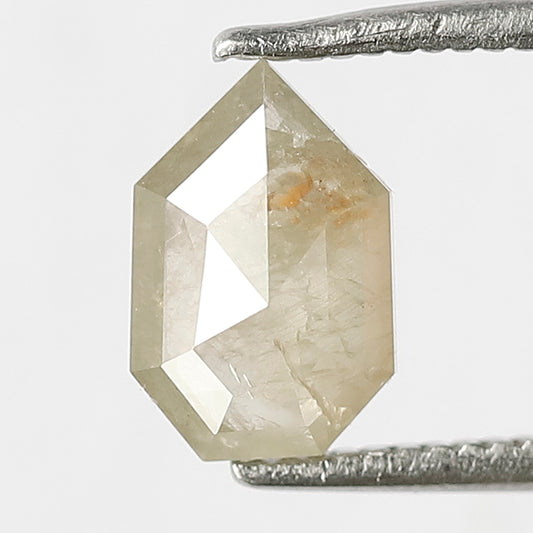 1.08 CT Geometric cut Salt and Pepper Diamond, Natural Gray Black Loose Earth Mined Diamond