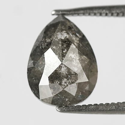 2.09 CT Grey Blackish Color Pear Cut Salt and Pepper Loose Diamond for special