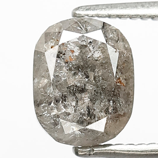 1.64 CT Oval Shape Salt and Pepper Diamond 7.50 x 6.00 MM Natural Earth Mined Diamond For Oval Diamond Ring