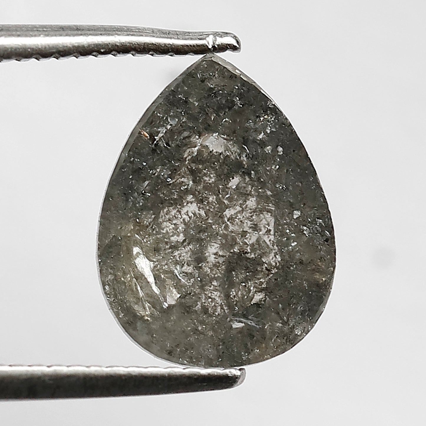 2.09 CT Grey Blackish Color Pear Cut Salt and Pepper Loose Diamond for special