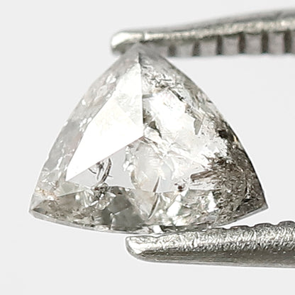 0.50 CT Triangle cut Loose Diamond 5.50 MM Natural Gray Black Salt and Pepper Diamond