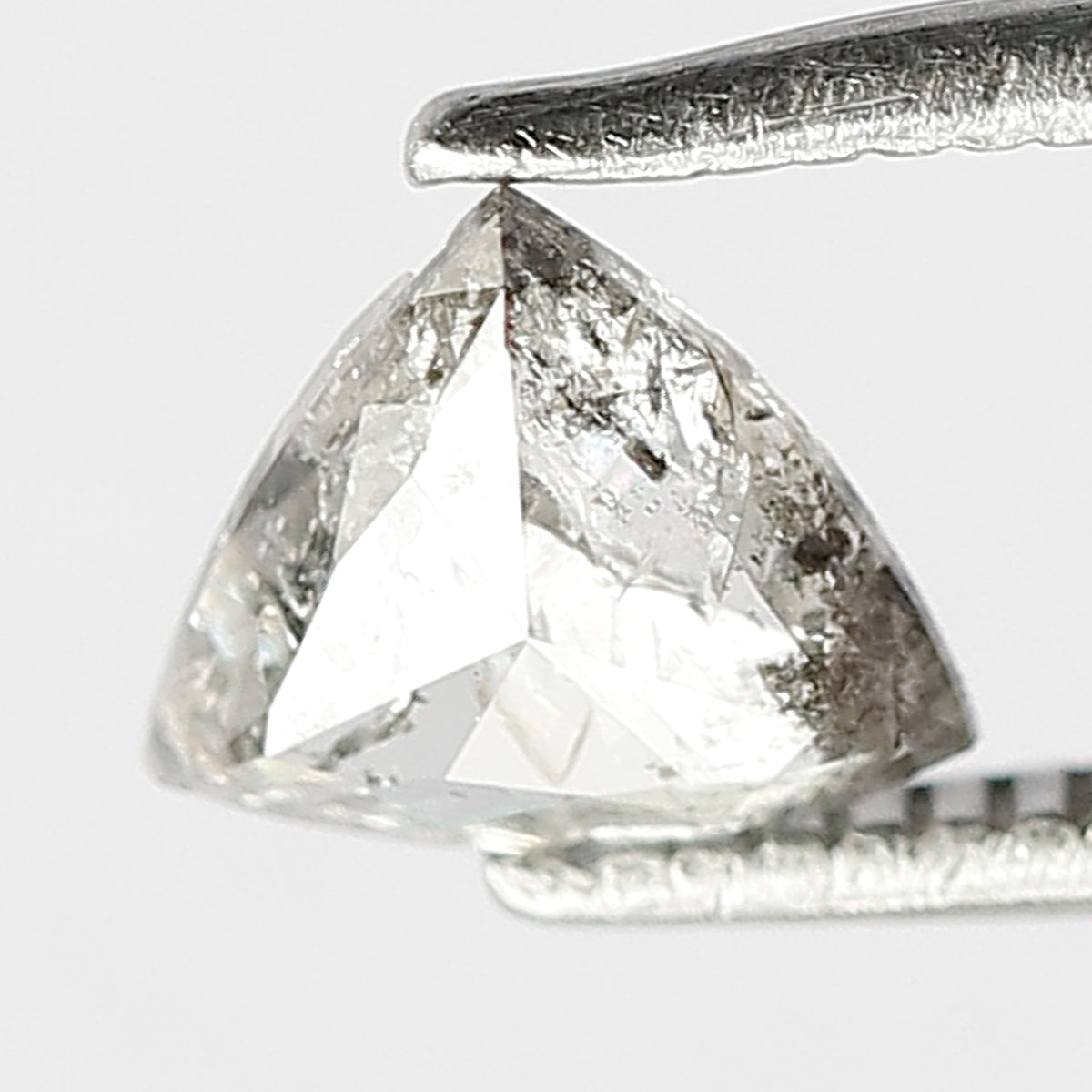 0.50 CT Triangle cut Loose Diamond 5.50 MM Natural Gray Black Salt and Pepper Diamond