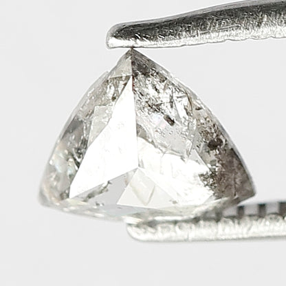 0.50 CT Triangle cut Loose Diamond 5.50 MM Natural Gray Black Salt and Pepper Diamond