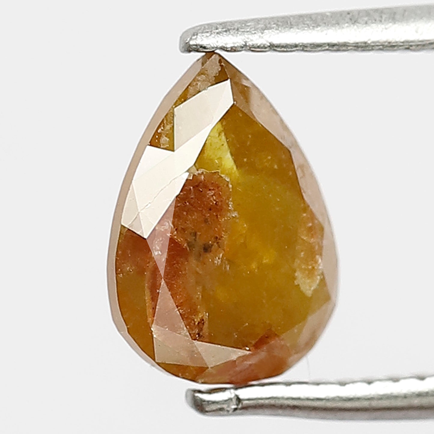 Pear Shape 1.20 Ct Natural Yellowish Red Rustic Diamond | 7.90 mm Loose Diamond for Ring