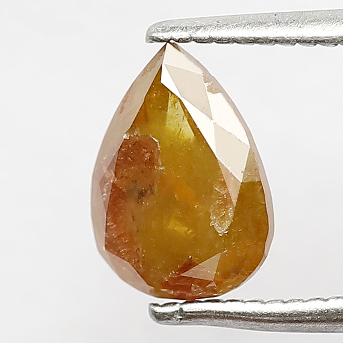 Pear Shape 1.20 Ct Natural Yellowish Red Rustic Diamond | 7.90 mm Loose Diamond for Ring