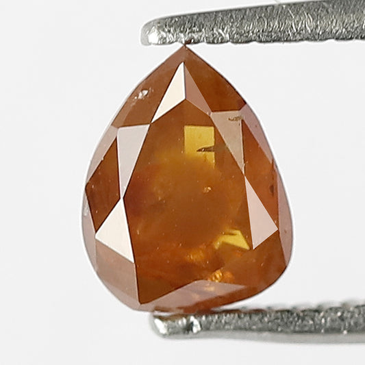 0.88 Ct Pear Rustic Diamond Natural Reddish Conflict Free Earth Mined Diamond For Pear Diamond Ring