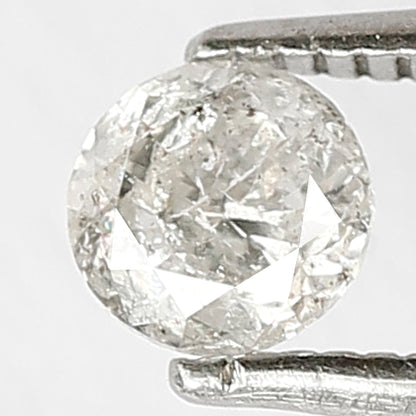 Round Brilliant cut 0.45 CT Natural Diamond 4.7 MM Gray Black Loose Salt and Pepper Diamond