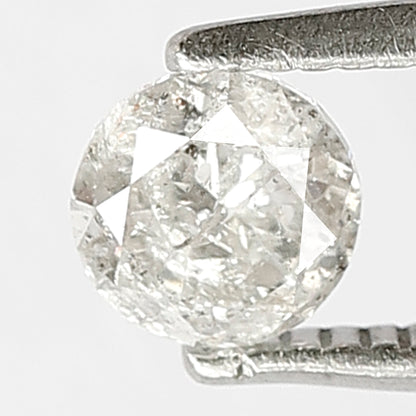 Round Brilliant cut 0.45 CT Natural Diamond 4.7 MM Gray Black Loose Salt and Pepper Diamond